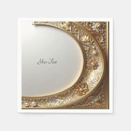 Serviette En Papier Golden Ornate Frame