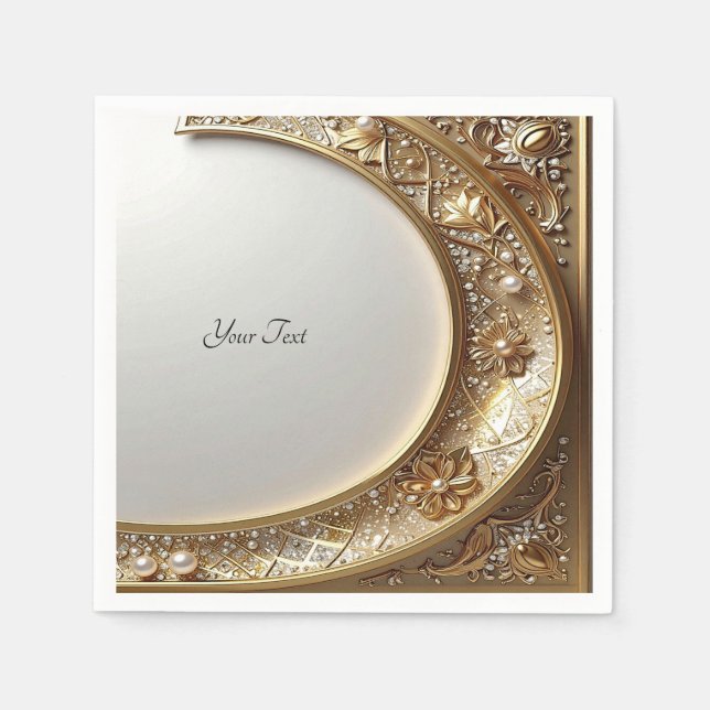 Serviette En Papier Golden Ornate Frame (Devant)