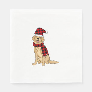 Serviette En Papier Golden Retriever Buffalo Plaid Retriever Dog Lover