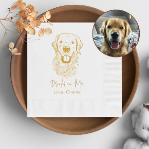 Serviette En Papier Golden Retriever Chien Boisson Personnalisée Sur M