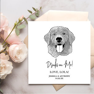 Serviette En Papier Golden Retriever Chien Boissons personnalisées sur