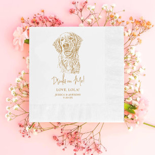 Serviette En Papier Golden Retriever Chien Boissons personnalisées sur