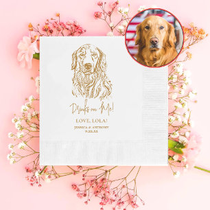 Serviette En Papier Golden Retriever Chien Boissons personnalisées sur