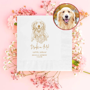 Serviette En Papier Golden Retriever Chien Boissons personnalisées sur