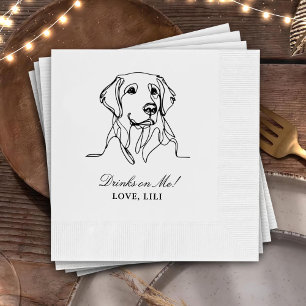 Serviette En Papier Golden Retriever Chien Boissons Personnalisées Sur