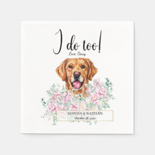 Serviette En Papier Golden Retriever Chien Mariage Cocktail Napkins