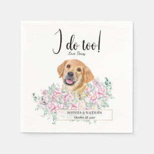 Serviette En Papier Golden Retriever Chien Mariage Cocktail Napkins
