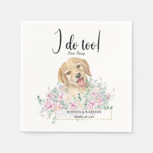 Serviette En Papier Golden Retriever Chien Mariage Cocktail Napkins
