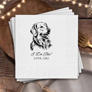 Serviette En Papier Golden Retriever Chien Personnalisé Je fais aussi