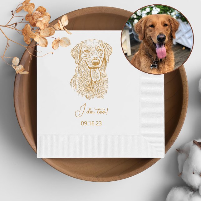 Serviette En Papier Golden Retriever Chien Personnalisé Je fais aussi (Créateur téléchargé)