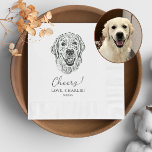 Serviette En Papier Golden Retriever Chien Salutation personnalisée