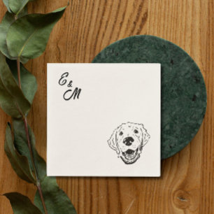 Serviette En Papier Golden Retriever chien sur Mariage Cocktail Napkin