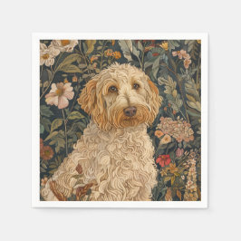 Serviette En Papier Goldendoodle Garden Tapestry Anniversaire