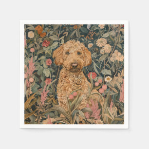 Serviette En Papier Goldendoodle Garden Tapestry Anniversaire