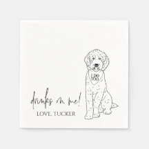 Goldendoodle Labradoodle Custom.Napkin Mariage chi