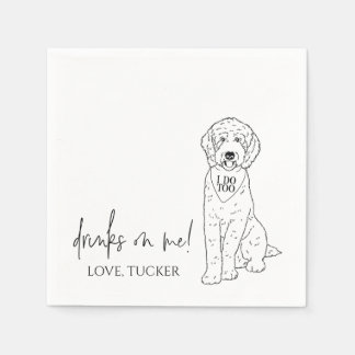 Serviette En Papier Goldendoodle Labradoodle Custom.Napkin Mariage chi
