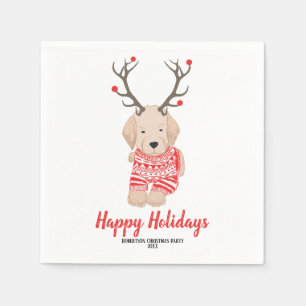 Serviette En Papier Goldern Retriever Sweer Antlers Personnalisé