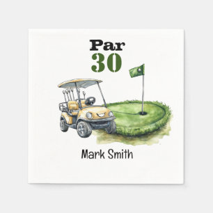 Serviette En Papier Golf 30e anniversaire Par tee trente