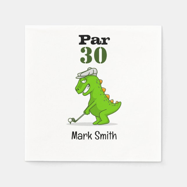 Serviette En Papier Golf 30e anniversaire Par tee trente (Devant)