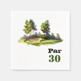Serviette En Papier Golf 30e anniversaire Par tee trente