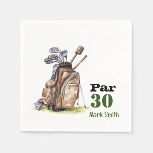 Serviette En Papier Golf 30e anniversaire Par tee trente