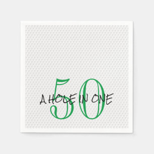 Serviette En Papier Golf Anniversaire 50 A TROLE EN UN Fun Golf Ball