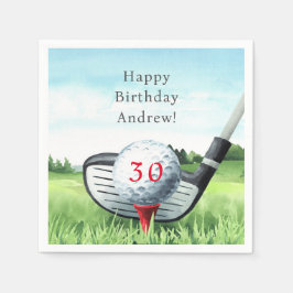 Serviette En Papier Golf Anniversaire Fête I Let's Par-Tee!