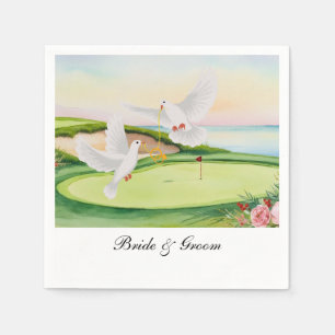 Serviette En Papier Golf avec thème mariage pour golfeurs