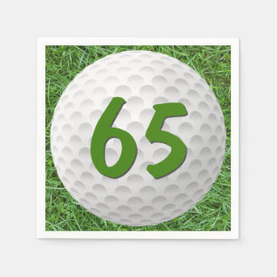 Serviette En Papier Golf Ball 65e Anniversaire serviettes