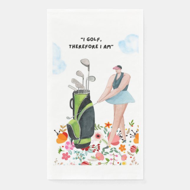 Serviette En Papier Golf drôle Dire pour Golfer (Devant)