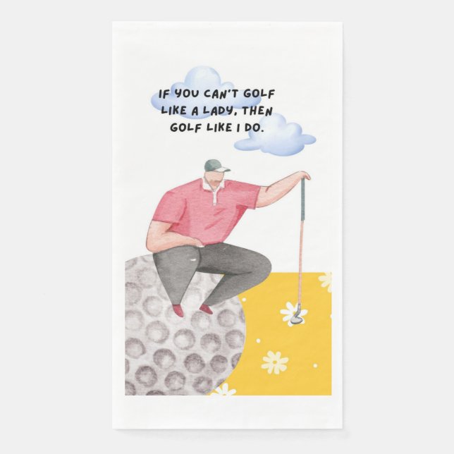 Serviette En Papier Golf drôle Dire pour Golfer (Devant)