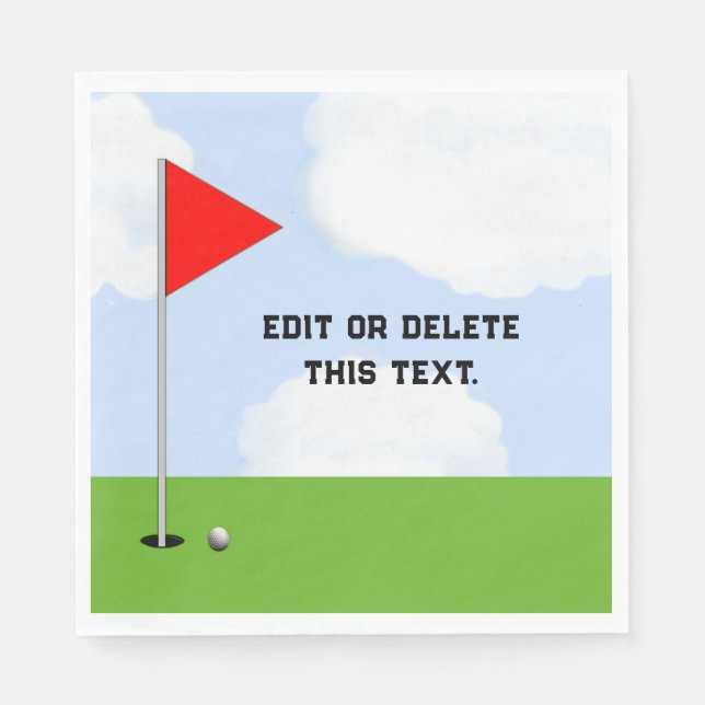 Serviette En Papier Golf Event Napkins (Devant)