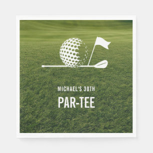 Serviette En Papier Golf Golfeur Minimaliste Hommes Anniversaire