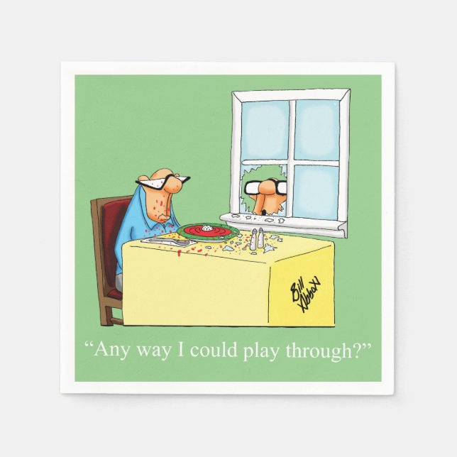 Serviette En Papier Golf Humour Cocktail Party Napkins (Devant)