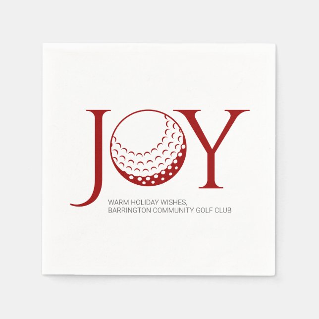 Serviette En Papier Golf Joy & Peace Christmas (Devant)