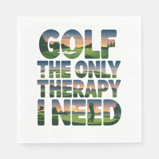 Serviette En Papier Golf la seule thérapie, tendance