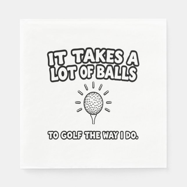 Serviette En Papier Golf Lover T-Shirt Design (Devant)