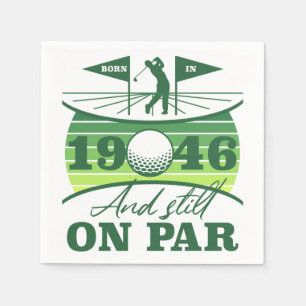Serviette En Papier Golf Lovers 80e anniversaire 1946
