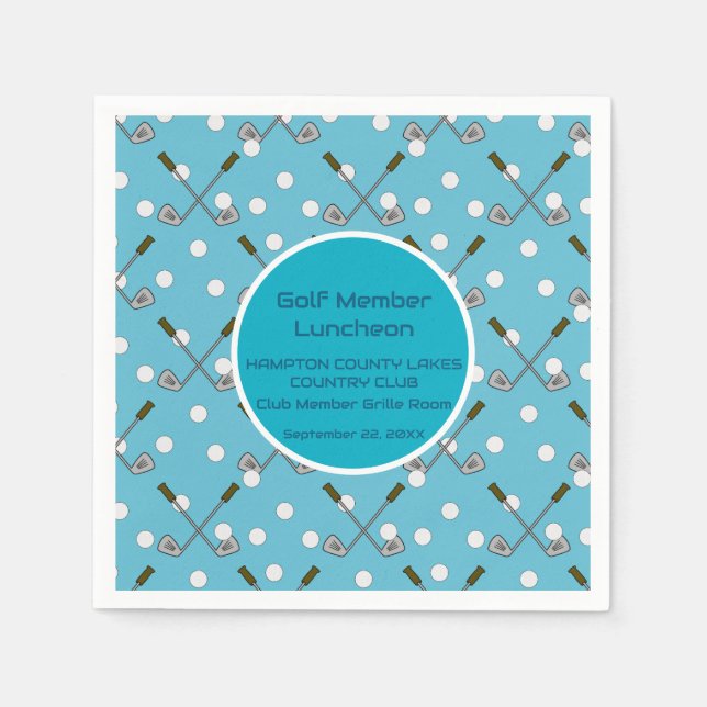 Serviette En Papier Golf Membre Événement spécial Napkins (Devant)