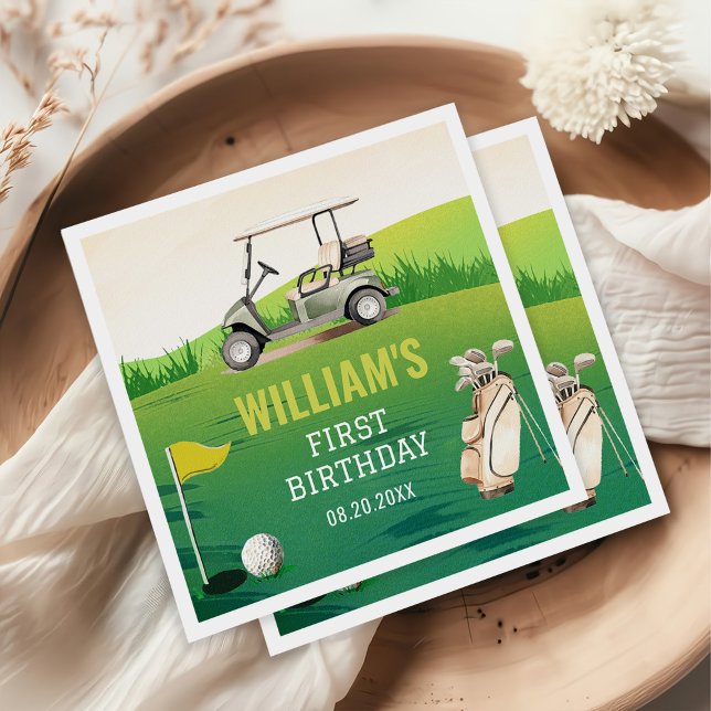 Serviette En Papier Golf Par-Tee Hole en un garçon Anniversaire (Créateur téléchargé)