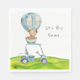Serviette En Papier Golf Teddy Bear It's Boy for Baby shower Napkins