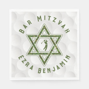 Serviette En Papier Golf Thème Golf Bar Mitzvah