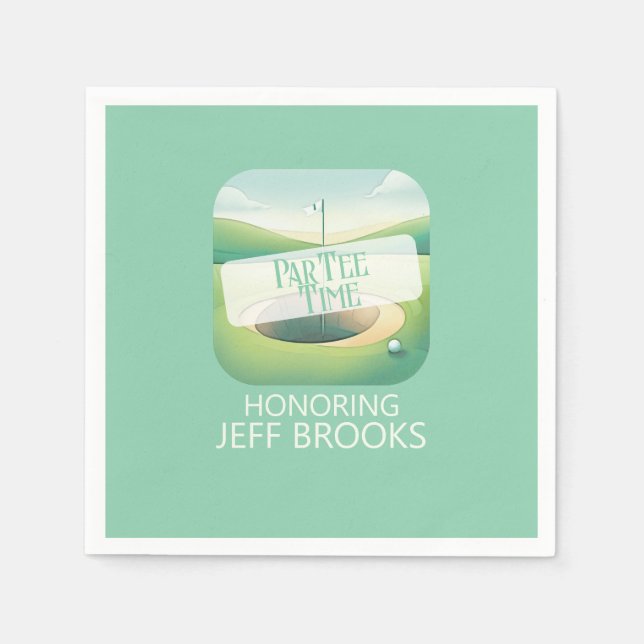 Serviette En Papier Golf Thème Green Party (Devant)