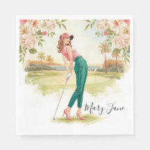 Golf Woman golfer on golf course