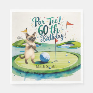 Serviette En Papier Golfer 60e anniversaire pour les Amoureux de les c