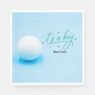 Serviette En Papier Golfer Baby shower thème bleu