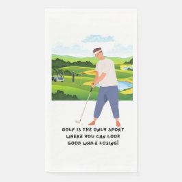 Serviette En Papier Golfer drôle dire sur golfer