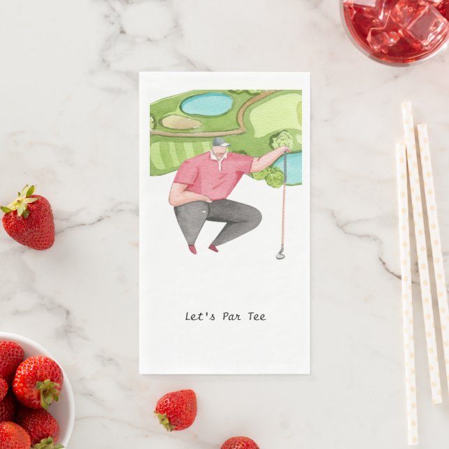 Serviette En Papier Golfer Partons Tee pour la fête (En situation)