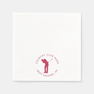 Serviette En Papier Golfers Country Club Joueurs papier personnalisé
