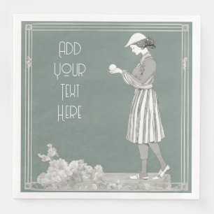 Serviette En Papier Golfeuse Personnalisée - Ensemble De 50